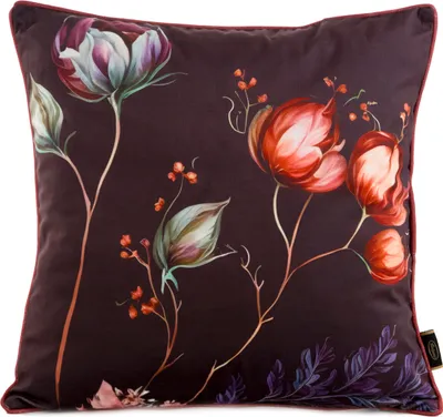 Immagine prodotto di Cuscino decorativo ANNIKA bordeaux 45x45 cm Mybesthome Variante: Fodera per cuscino - con imbottitura, 45x45 cm