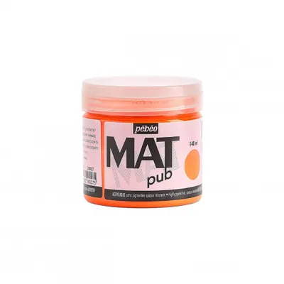 Immagine prodotto di Pébéo Mat Pub vernice acrilica, 140 ml, arancione fluorescente