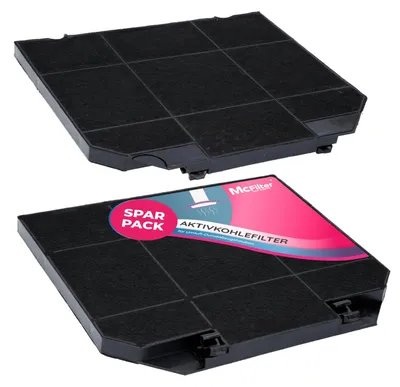 2 Aktivkohlefilter für Dunstabzugshaube, 265x240 mm, kompatibel mit Bosch/AEG