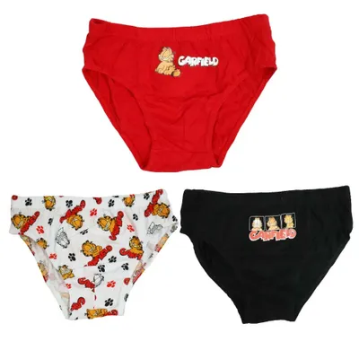 Produktbild von Garfield 3er Pack Slips Kinder Jungen Unterwäsche Unterhosen – Bunt / 134/140