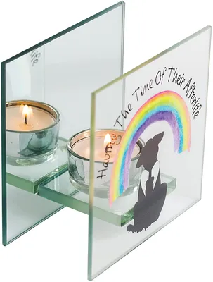 Produktbild von Regenbogenbrücke Freunde 2361 Hundeglas Teelichthalter