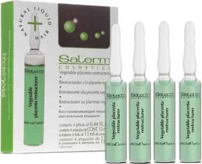 Produktbild von SALERM Haarampullen PFLANZLICHER PLAZENTA-RESTRUKTURIERER – 4x13ml