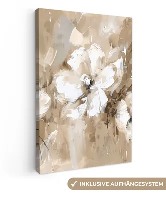Obrázek produktu pro OneMillionCanvasses® - Plátna - Květiny - Béžová - Moderní, nástěnné umění, nástěnné dekorace Obrazy Obývací pokoj, 60x90cm