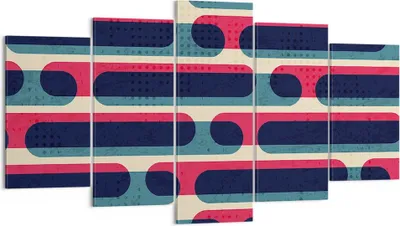 Produktbild von Bild auf Leinwand - Leinwandbild - 5 Teile - Abstraktion Muster Modern - 160x85cm - Wand Bild - Wanddeko - Wandbilder - Leinwanddruck - Bilder - Wanddekoration - Leinwand bilder - EA160x85-4200