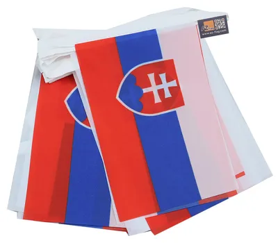 Flaggen-Girlande Slowakei 6 m, 20 Stück, Polyester 21x15 cm