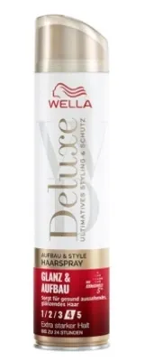 Zdjęcie produktu dla Wella Deluxe Lakier do włosów Glanz & Aufbau, 250 ml (PRODUKT Z NIEMIEC)