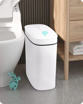 Obrázek produktu pro Štíhlý odpadkový koš do koupelny s infračerveným senzorem, 9 l