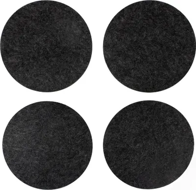 Produktbild von Oblique Unique 4 Filz Untersetzer Getränke Glas Untersetzer rund - dunkelgrau
