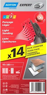 Produktbild von Norton Expert Schleifpapier 93x185mm K120 14er VE / Multi-Air