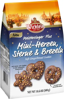 Wicklein Meistersinger PLUS Mini Herzen Sterne Brezeln VM Krokant 300g