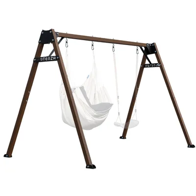 Produktbild von Potenza Kinderschaukel Doppelschaukel für Kinder und Hängematte Gartenschaukel  Schaukelgerüst Schaukelset Metallgestell 250x207 cm I Zubehör Garten