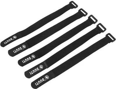 Obrázek produktu pro Kabelové svorky s přezkou, háčky, nylon, černé, 5 kusů
