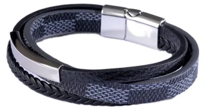 Immagine prodotto di Bracciale da uomo in pelle, modello MCGB5038S, composto da tre fasce