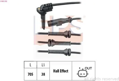 Produktbild von EPS ABS Sensor Raddrehzahl für RENAULT MEGANE III Grandtour (KZ0/1) 1.960.102
