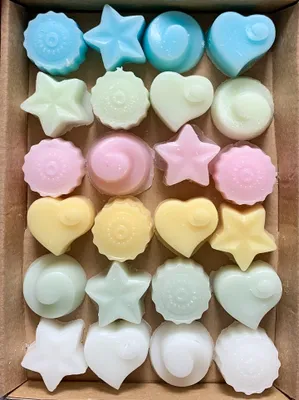 Duftwachs-Schmelzen, 24 x 5 g, Spa-Set, 4 Düfte