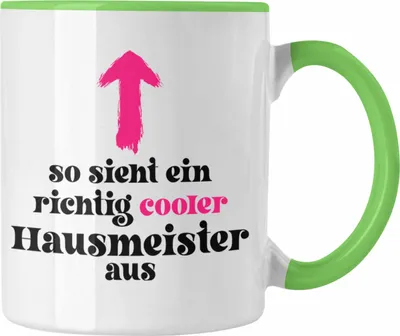 Produktbild von Trendation - Hausmeister Tasse Lustiges Geschenke Lustig Spruch Haustechniker (Grün)