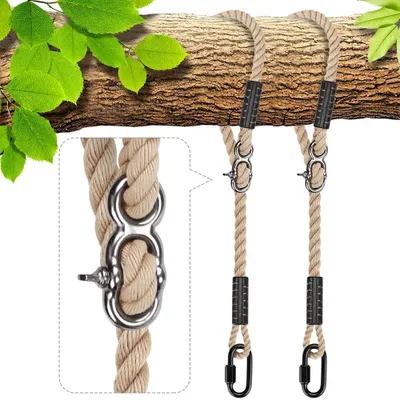 Imagen del producto de Solidchoice - 2 cuerdas ajustables para colgar, ideales para columpios y hamacas