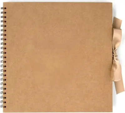 Obrázek produktu pro Album kroužkové se stuhou, kraft 30,5x30,5cm, 35 listů
