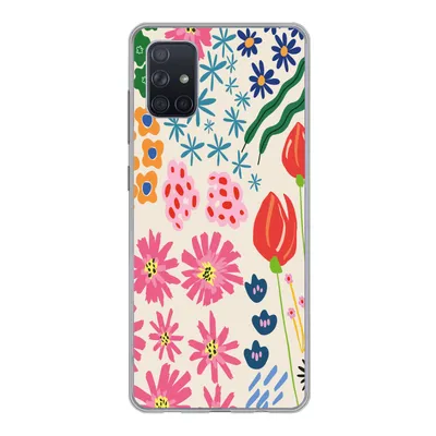 Produktbild von MuchoWow® Handyhülle Schutzhülle Hülle für Samsung Galaxy A71 Blumen - Gestaltung - Tulpe Silikon Softcase Handy Hülle - Kartenbesitzer