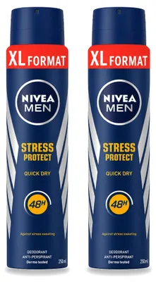 Immagine prodotto di 2 x Deodorante spray NIVEA MEN Stress Protect - 250 ml - Confezione - 2 pezzi