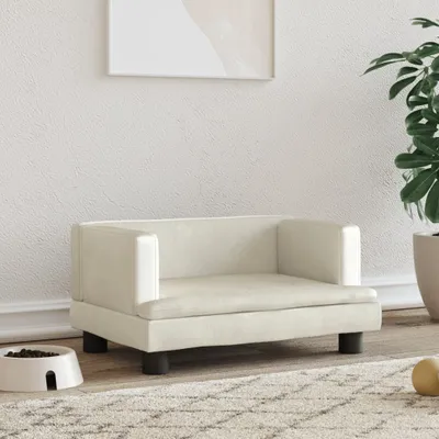 Produktbild von Möbel Hundebett Creme 60x40x30 cm Samt - Hundebetten &47880