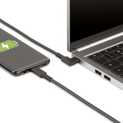 Produktbild von StarTech.com 1m USB-C-Kabel, USB 10Gbps, 100W (5A) Power Delivery, 8K 60Hz / 4K 144Hz DP Alt Mode, Robustes Rechtwinkliges USB C Kabel - Thunderbolt-Kompatibel, 1 m, USB C, USB C, USB 3.2 Gen 2 (3.1 Gen 2), 10 Gbit/s, Schwarz