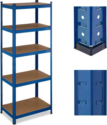Image de Étagère bleue pour charge élevée 5 niveaux
