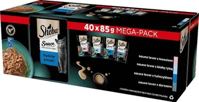 Produktbild von SHEBA Sauce Collection Gemischte Fischgeschmacksrichtungen in Sauce - Katzennassfutter - 40x85g