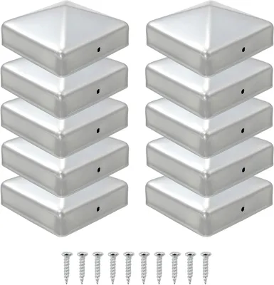 Zdjęcie produktu dla Nasadka na słupek 7 x 7 cm, 10 sztuk, piramida, do ogrodzenia