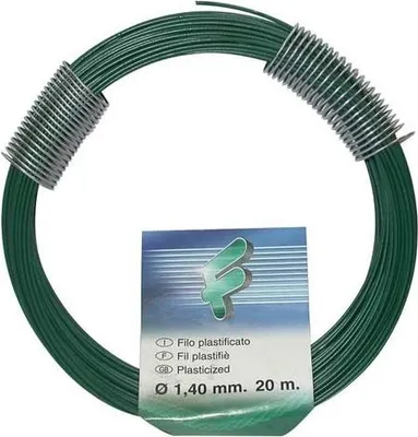 Immagine prodotto di Filo plastificato verde da 1,4 mm, rotolo da 20 m - Filomat
