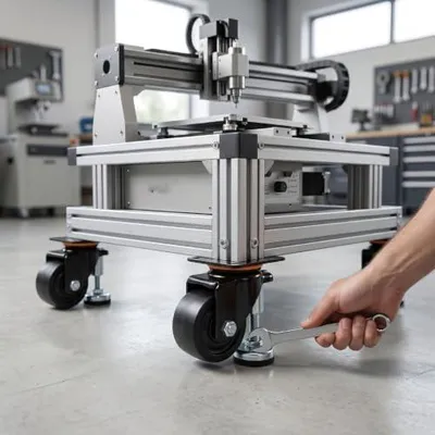 Produktbild von Nivellierrolle mit 360° Drehung und verstellbaren Nivellierfüßen aus legiertem Stahl