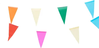 Produktbild von Papiergirlande Wimpelgirlande bunt 10m - Einheitsgröße