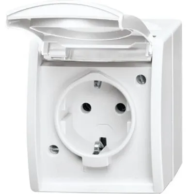 Produktbild von BUSCH JAEGER 2083-0-0834 - CEE 7/3 - 2P+E - Weiß - IP44 - 250 V - 16 A