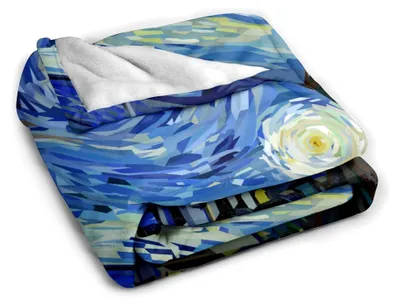 Produktbild von Flanell-Fleece-Bettdecke, Überwurf, Decke, leicht und gemütlich, Plüschdecke für Schlafzimmer, Wohnzimmer, Sofa, Couch, 100 x 130 cm
