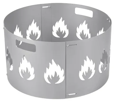 Produktbild von Faziango Funkenschutz, silberfarbene, zusammensetzbare Feuerschale mit Brandschutzhaube, Durchmesser 95–100 cm, verstellbar
