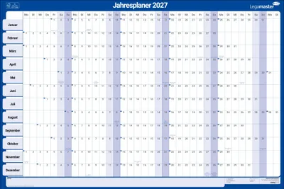 Immagine prodotto di Legamaster 7-420221-27 Legamaster Jahresplaner, Tageseinteilung 90,0 x 60,0 cm