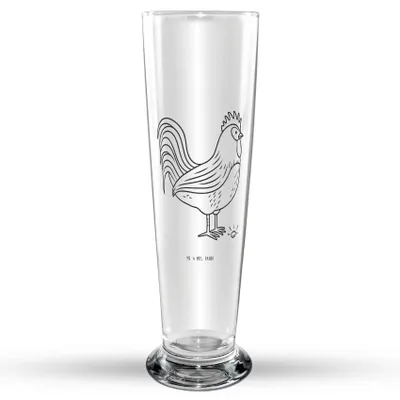 Produktbild von Mr. & Mrs. Panda Bierglas Hahn Korn - Transparent - Geschenk, Henne, Glasbierglas, Bier Glas, Glasbecher, Bauernhof, Bierbecher, Trinkglas, Natur, Eier