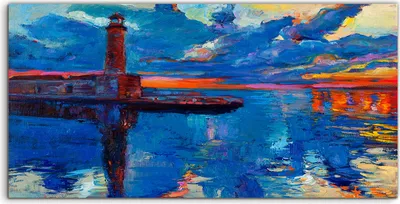 Produktbild von Coloray Acrylbild 120x60  Wandbild Acrylbilder Meereslandschaft Ozean Leuchtturm Meer