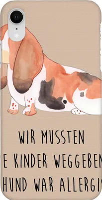Produktbild von Mr. & Mrs. Panda Iphone XR Handyhülle Hund Basset Hound - Hundeglück - Geschenk, Handy Case, Sprüche, Süß, Premium Kunststoff