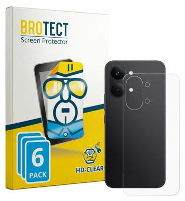 Produktbild von 6x Für Xiaomi Poco X8 Pro Max (Rückseite) Schutzfolie BROTECT Displayschutz Display Schutz Folie Klar Transparent