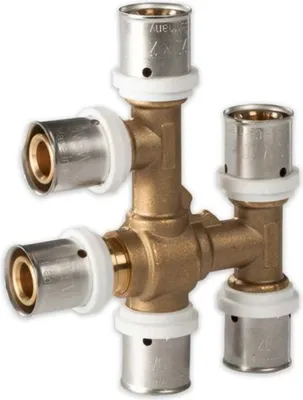Produktbild von Selfio-Press Aluverbund Pressfitting  T-Stück kreuzungsfrei 20 x 2 - 20 x 2 - 20 x 2 mm TH + U Kontur DVGW