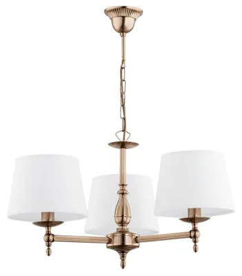 Immagine prodotto di Lampada a sospensione ROKSANA oro-patina-bianco 3xE14x10W metallo dim.: 64x64x64 cm IP20 Alfa