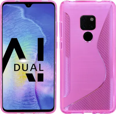 Produktbild von Huawei Mate 20 Silikon Hülle S-Line Cover Case Bumper Pink