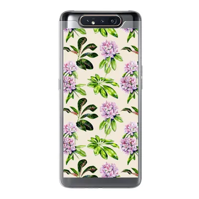 Produktbild von MuchoWow® Handyhülle Schutzhülle Hülle für Samsung Galaxy A80 Hortensien - Pflanzen - Muster Silikon Softcase Handy Hülle - Schutzdeckel