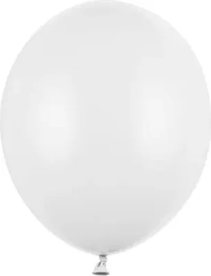 Produktbild von Pastellweiße Geburtstagsballons 12 cm, 100 Stück.