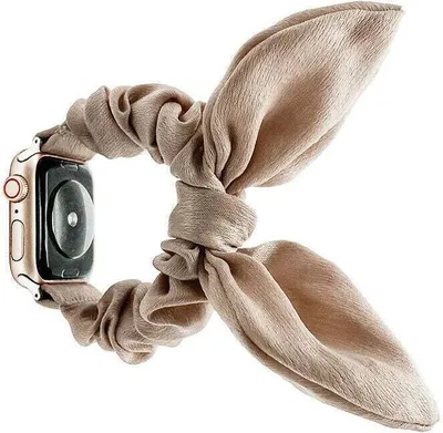 Produktbild von Strap-it Apple Watch Scrunchie Armband (Beige)