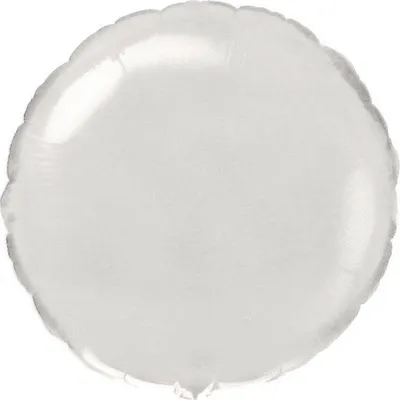 Zdjęcie produktu dla Balon Foliowy okrągły, biały, 46 cm