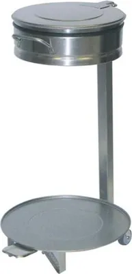 Produktbild von KBS Müllsackwagen 450x450x850 mm Edelstahl mit Fußpedal Deckel und Räder