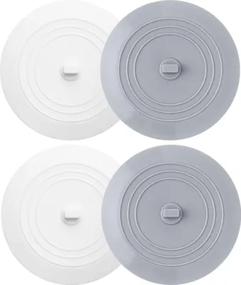 Produktbild von 4x Universal Stöpsel für Spülbecken & Waschbecken,Abflussstöpsel Silikon für Dusche Badewanne Abflussstopfen Waschbecken