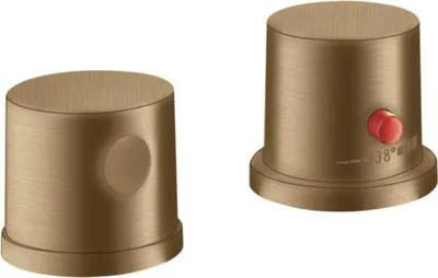 Produktbild von 2-Loch Wannenrandarmatur AXOR UNO² brushed bronze DN 15, mit Thermostat brushed bronze